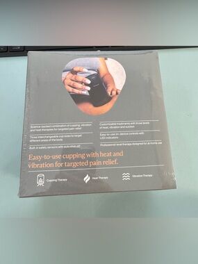 Therabody TheraCup Massage Cup Black Heat Vibration Portable Full Body Therapy